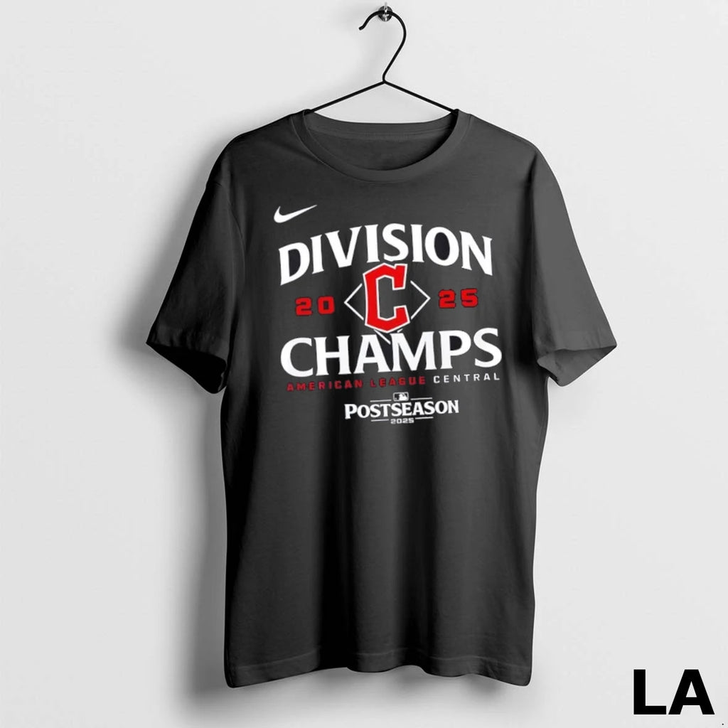 Original Cleveland Guardians 2025 Al Central Division Champions Locker Room 2 Sided