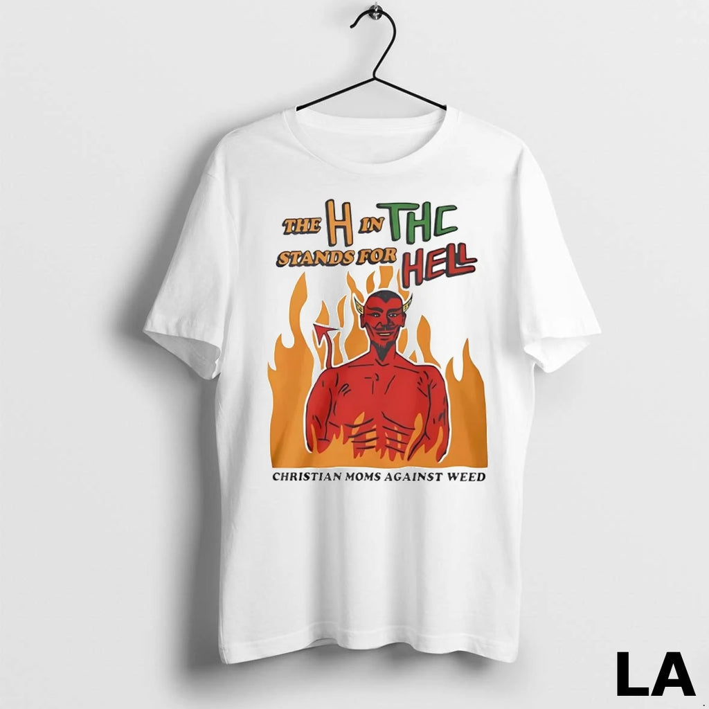 Original Devil The H In The Stands For Hell Christian Moms Against Weed