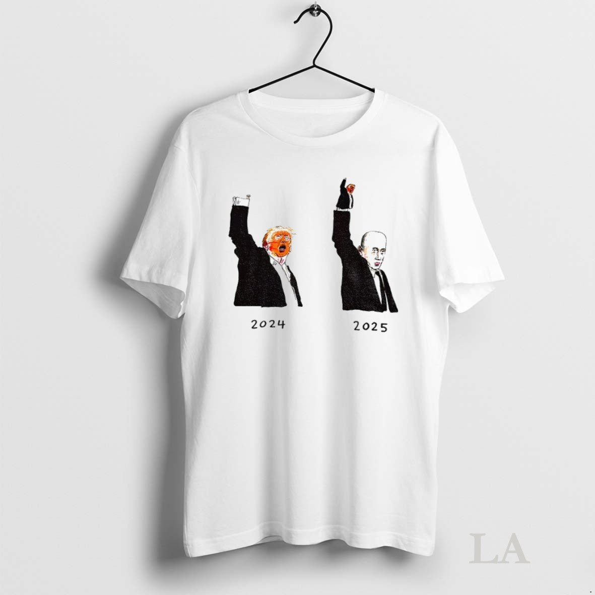 Original Donald Trump 2024 And Vladimir Putin 2025 Caricature Political Art Unisex , , , Long Sleeve Tee