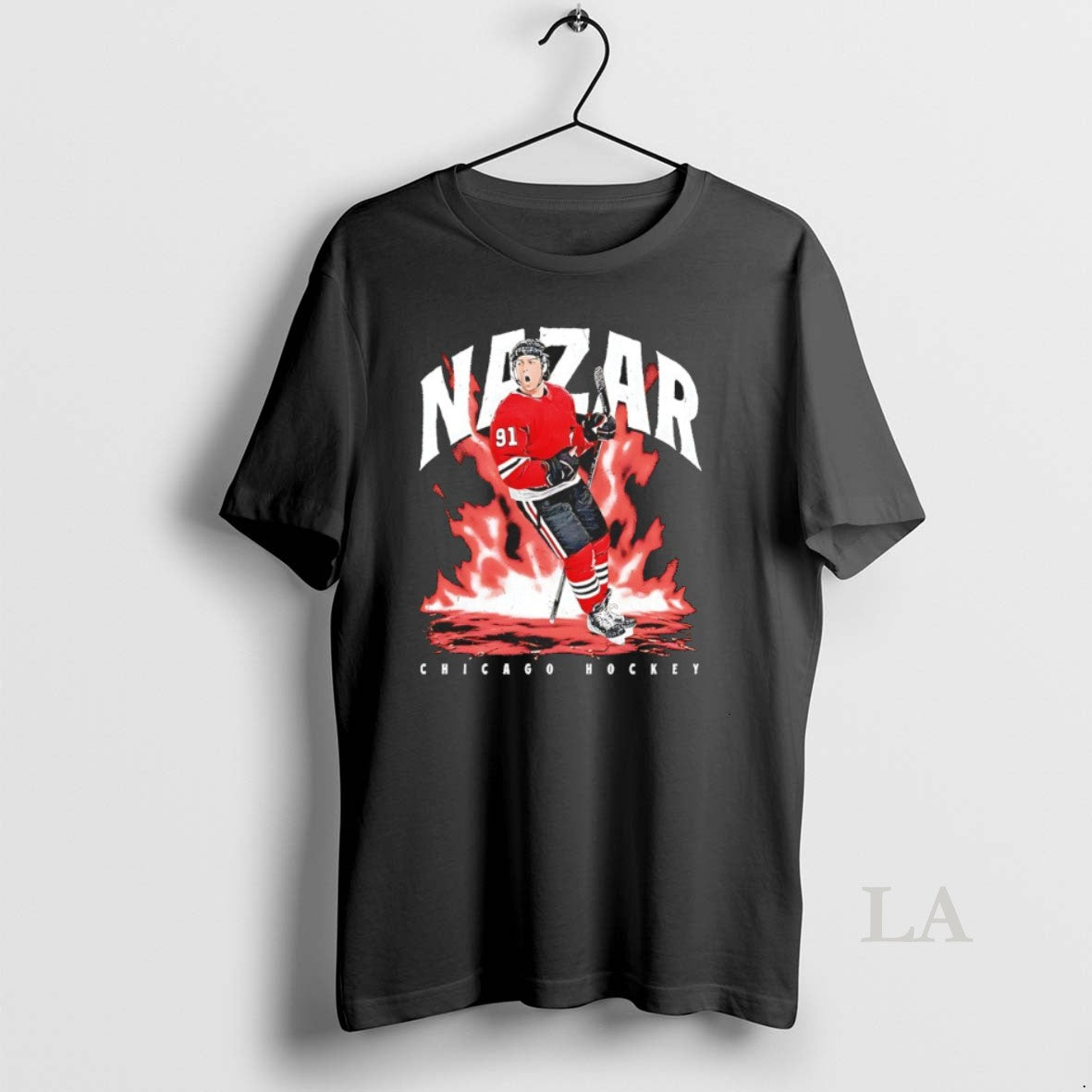 Original Frank Nazar Chicago Blackhawks Hockey Aura Flame Unisex , , , Long Sleeve Tee