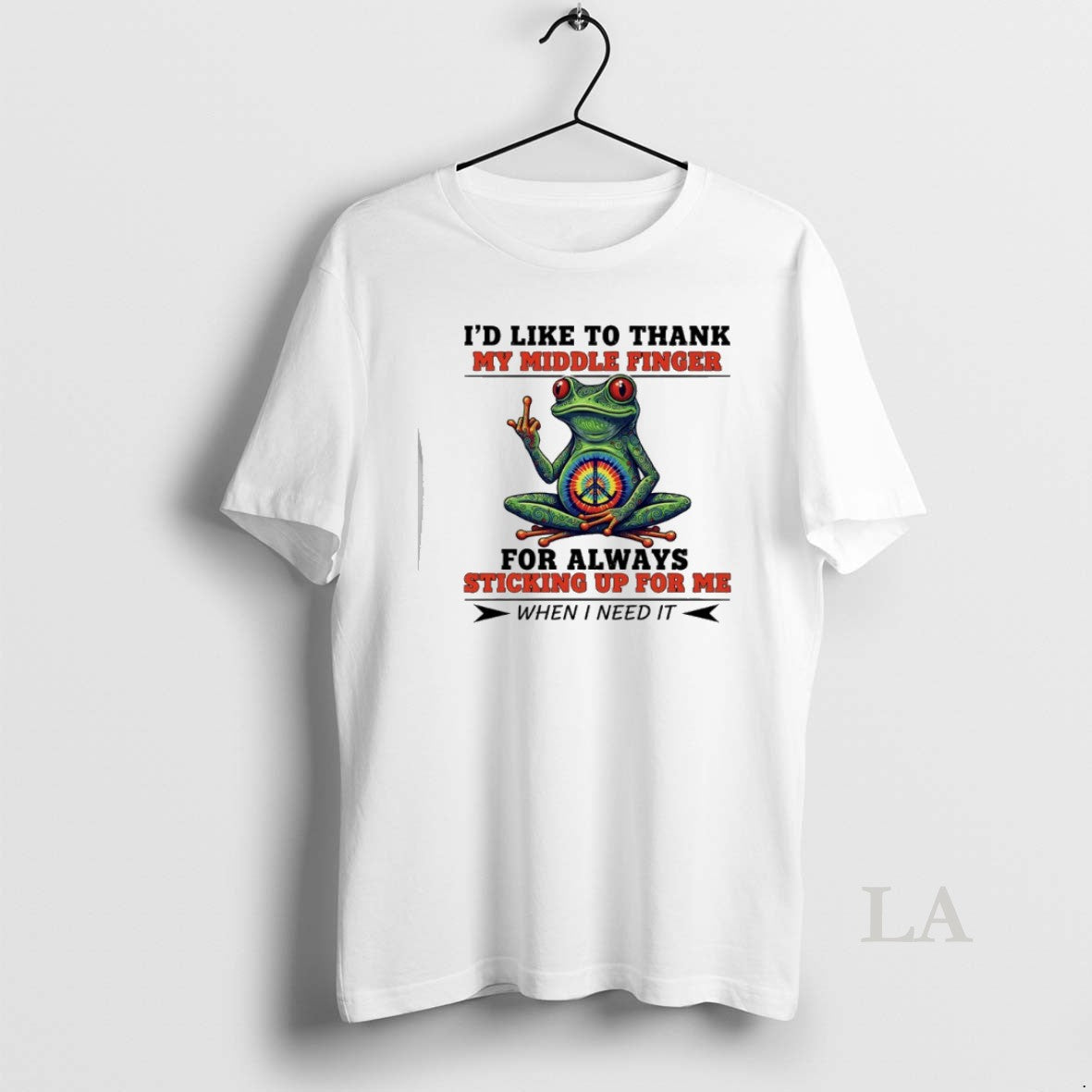 Original Frog Id Like To Thank My Middle Finger For Always Sticking Up For Me Unisex , , , Long Sleeve Tee