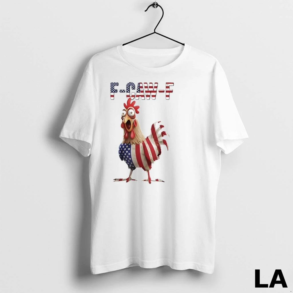 Original Funny F Caw F Chicken Usa Flag Fcawf American Chicken Ladies