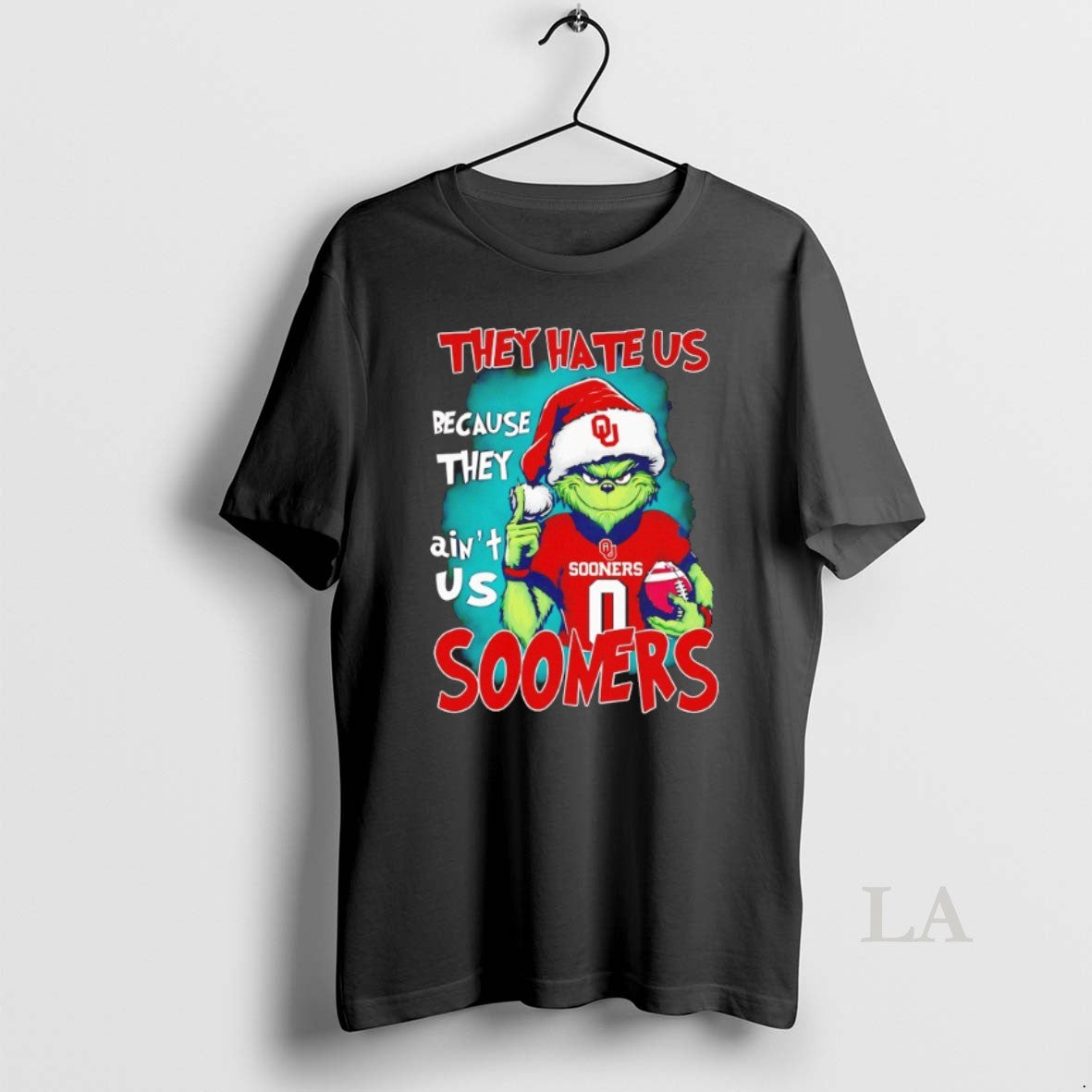Original Grinch They Hate Us Because They Aint Us Oklahoma Sooners Christmas Unisex , , , Long Sleeve Tee