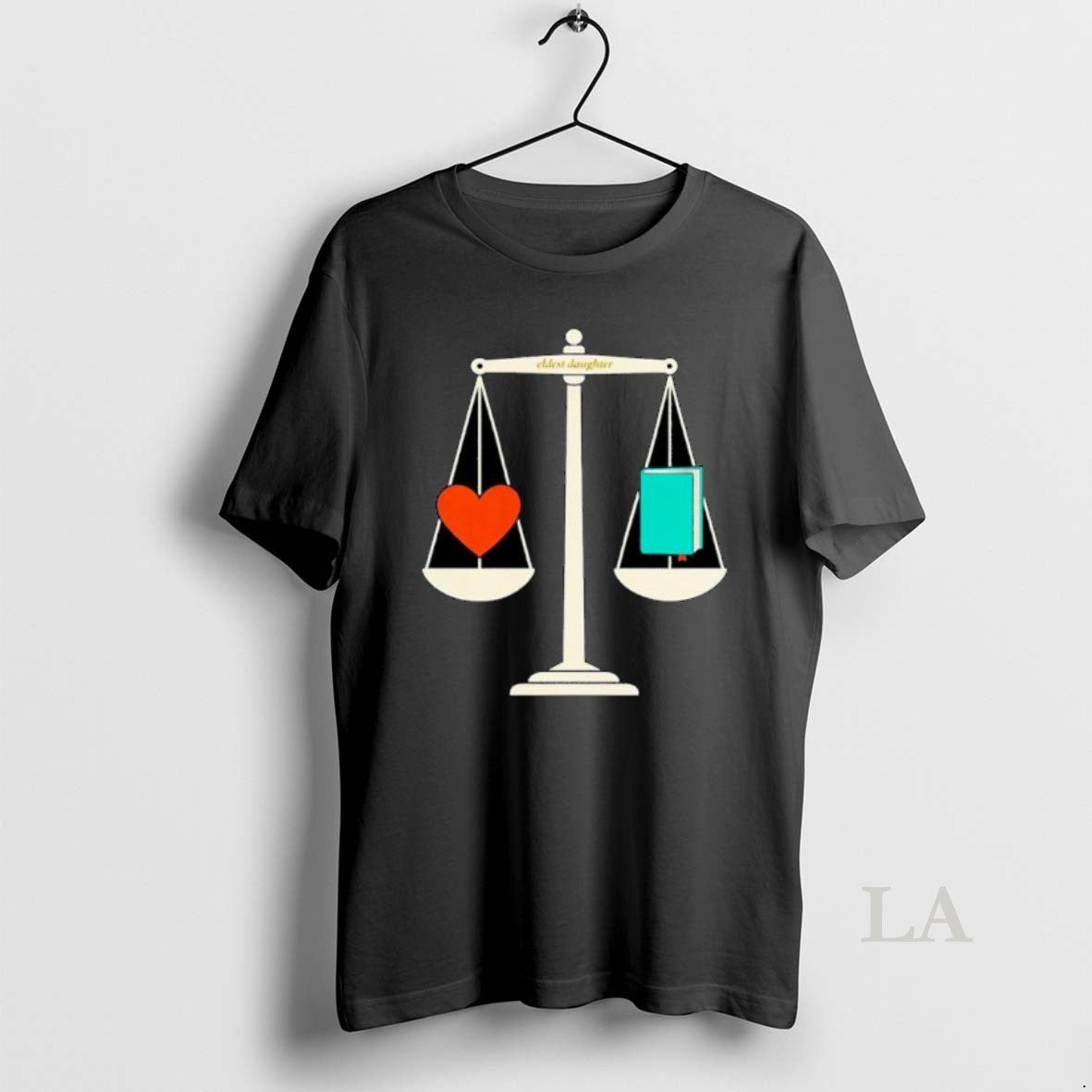 Original Heart And Book Eldest Daughter Ornaments Unisex , , , Long Sleeve Tee