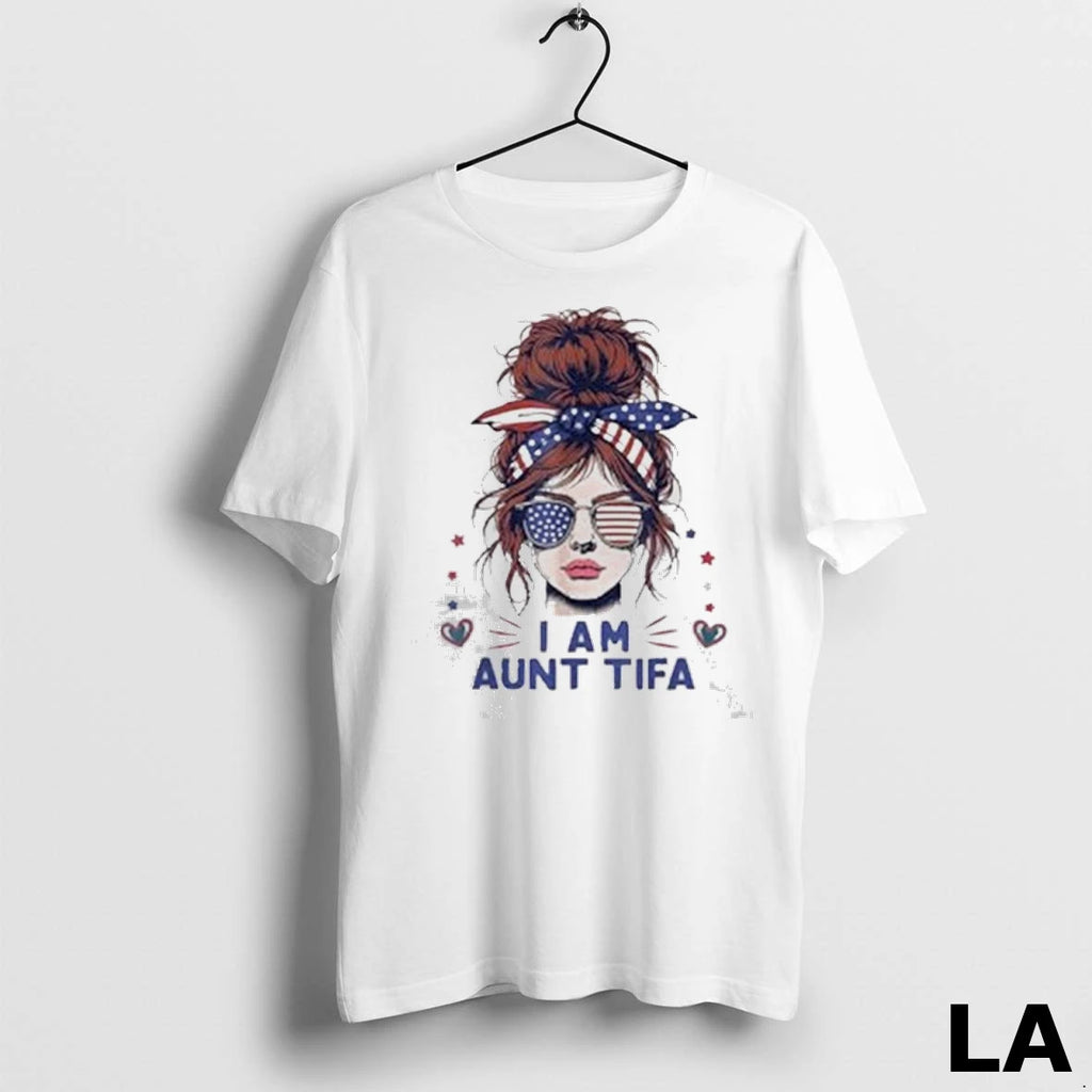 Original I Am Aunt Tifa Funny Girl Usa Flag Gift Ladies