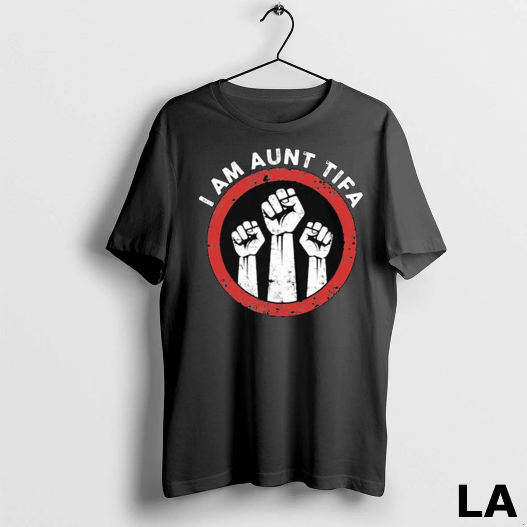 Original I Am Aunt Tifa Funny Parody Political Antifa Anti Fascist Long Sleve