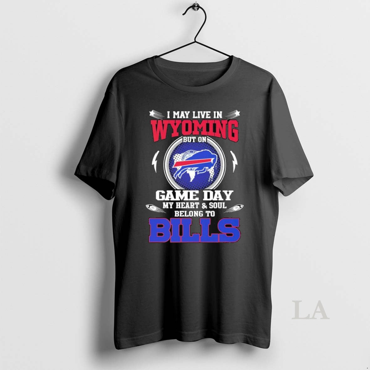 Original I May Live In Wyoming But On Game Day My Heart Soul Belong To Unisex , , , Long Sleeve Tee