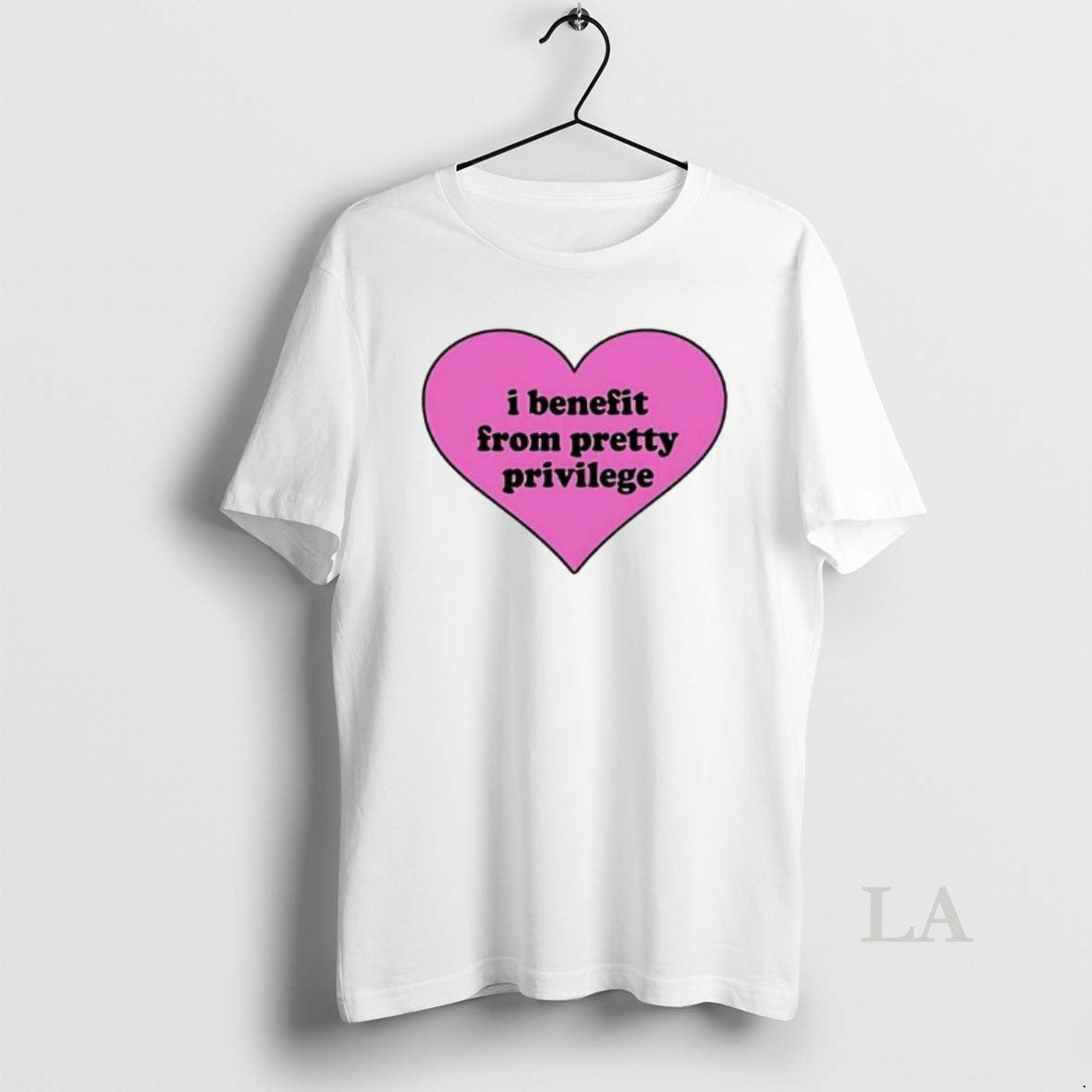 Original I Benefit From Pretty Privilege Pink Heart Unisex , , , Long Sleeve Tee