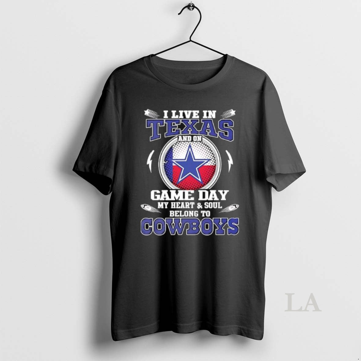 Original I Live In Texas And On Game Day My Heart Soul Belong To Dallas Unisex , , , Long Sleeve Tee