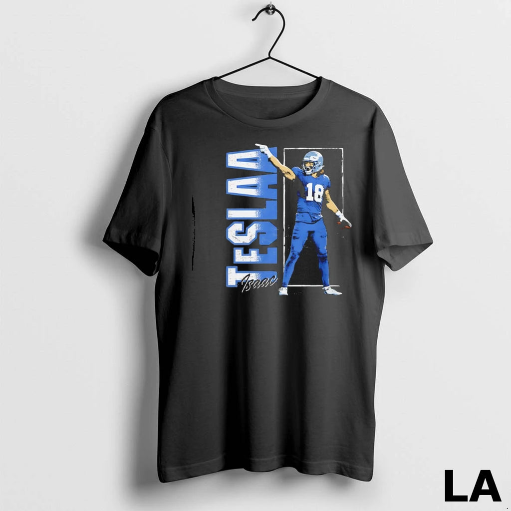 Original Isaac Teslaa Detroit Lions Vertical Name Vintage