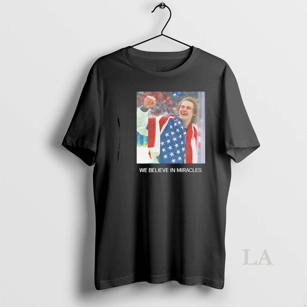 Original Jack Hughes Usa Hockey We Believe In Miracles