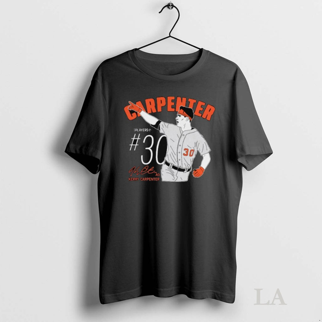 Original Kerry Carpenter 30 Detroit Tigers Signature Long Sleve