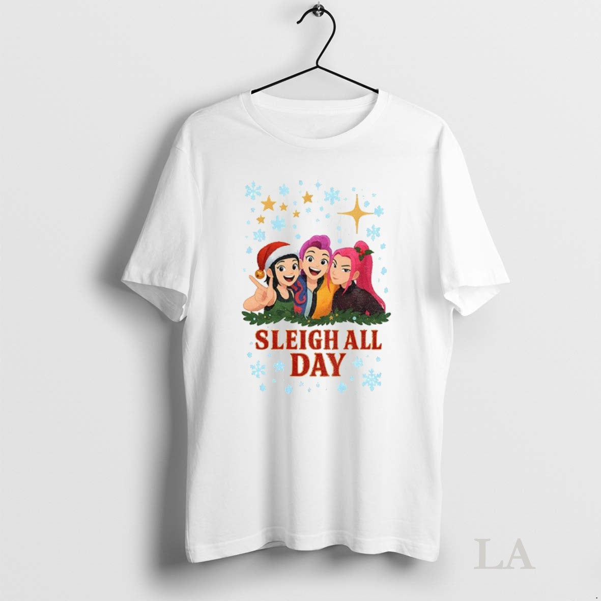 Original Kpop Demon Hunter Huntrix Sleigh All Day Holiday Christmas Unisex , , , Long Sleeve Tee
