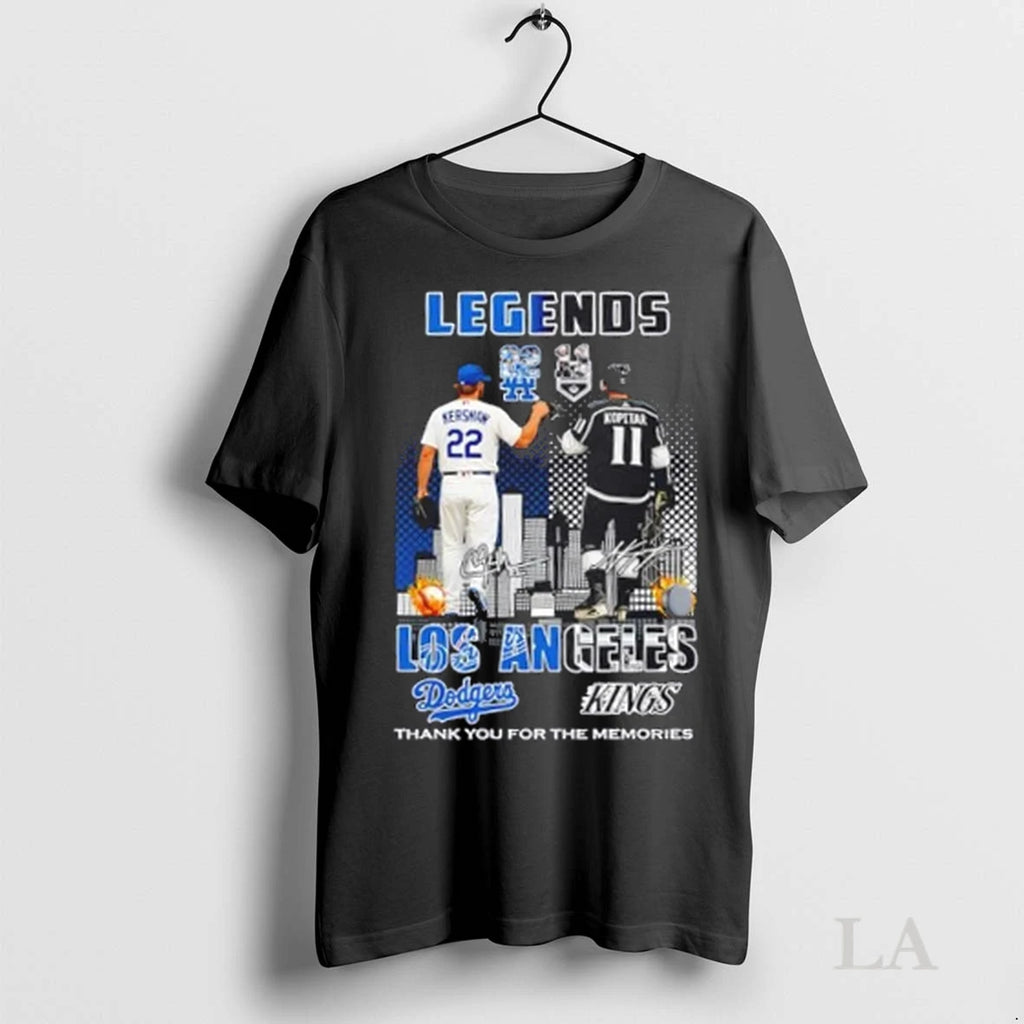 Original Legends Los Angeles Sports Dodgers X Kings Kershaw And Kopitar Skyline