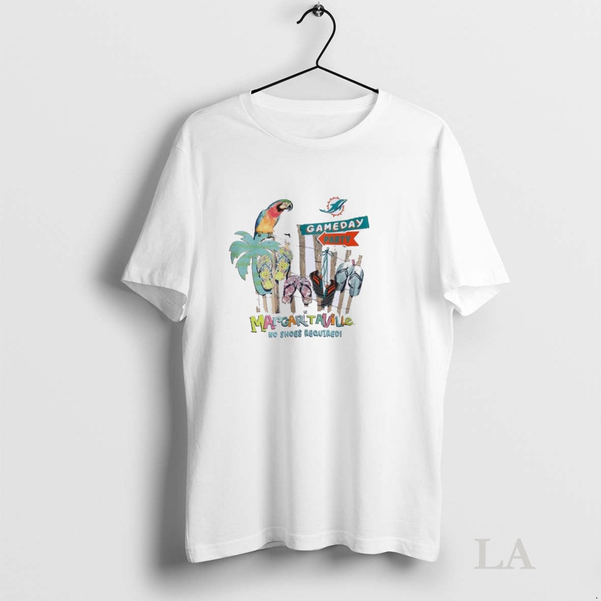 Original Miami Dolphins Gameday Party Margaritaville No Shoes Required Unisex , , , Long Sleeve Tee