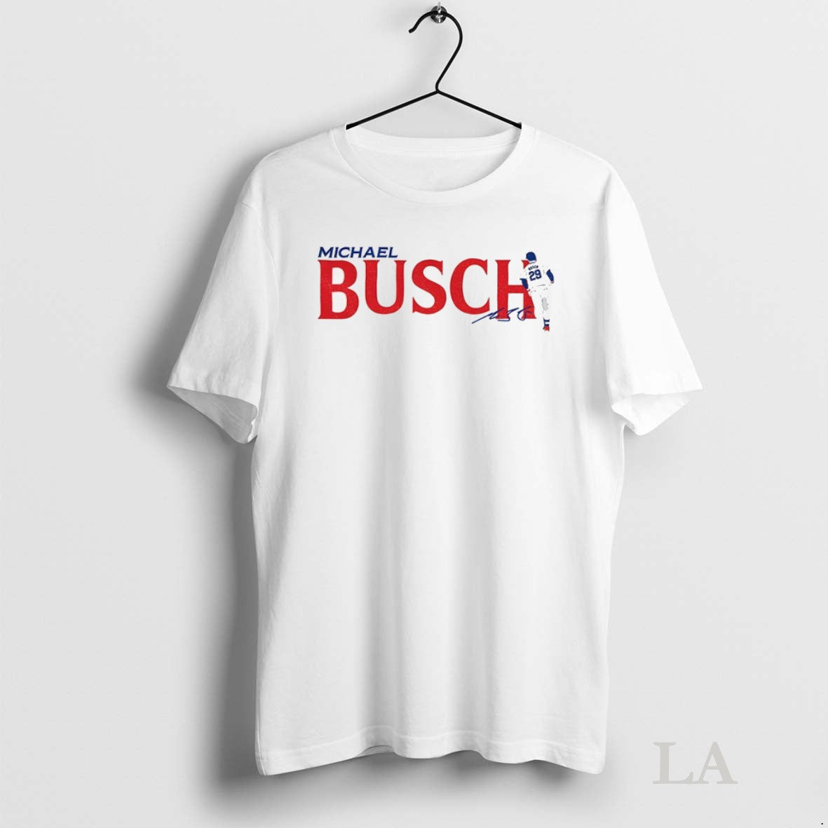 Original Michael Busch Chicago Cubs Mlb Baseball Signature Unisex , , , Long Sleeve Tee