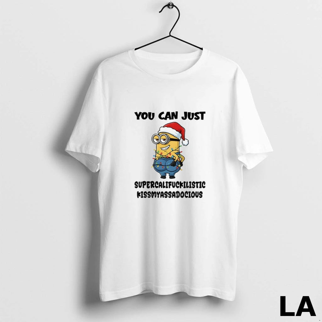 Original Minion Santa Hat You Can Just Supercalifuckilistic Fissmyassadocious Christmas
