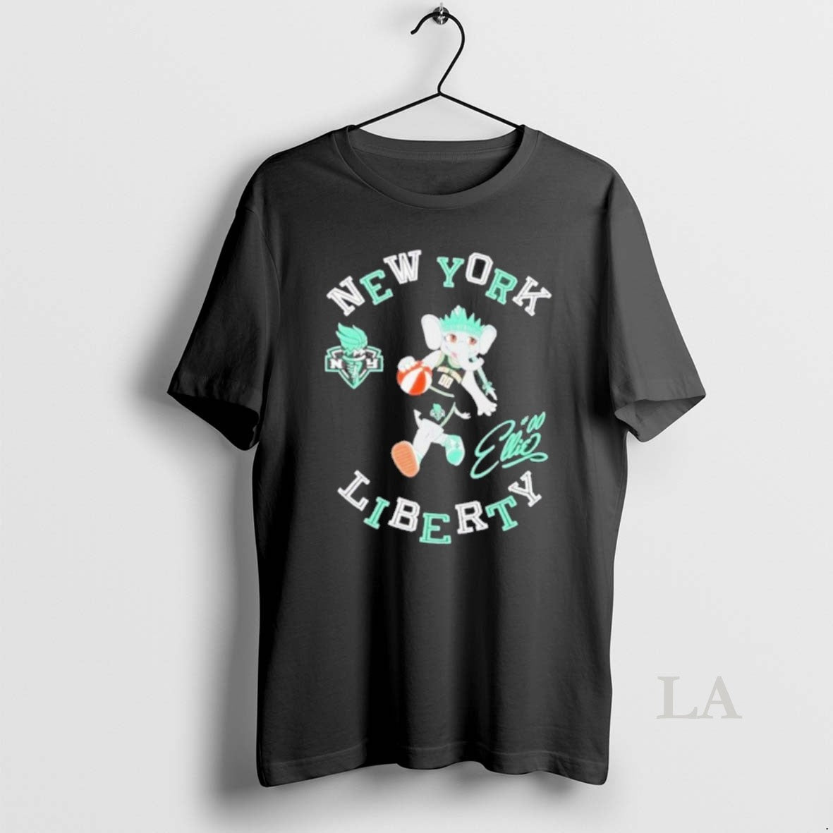 Original New York Liberty Stadium Essentials Black Mascot Numero Uno Unisex , , , Long Sleeve Tee