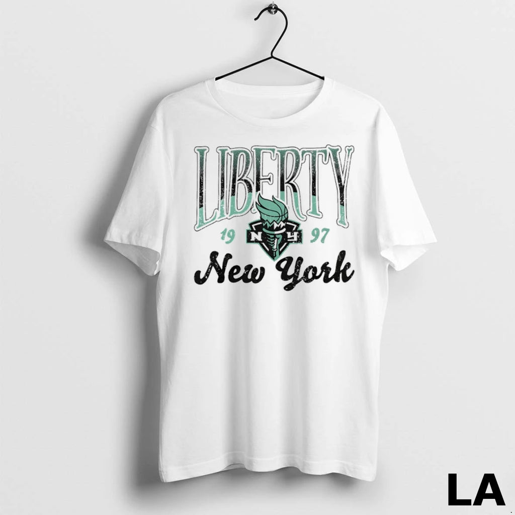 Original New York Liberty Wnba 1997 Oatmeal Sky High Fleece