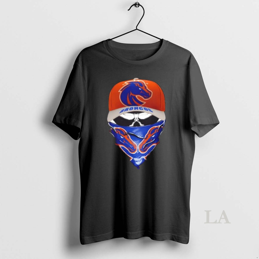 Original Outlaw Skull Gang Wearing A Cap X Boise State Broncos