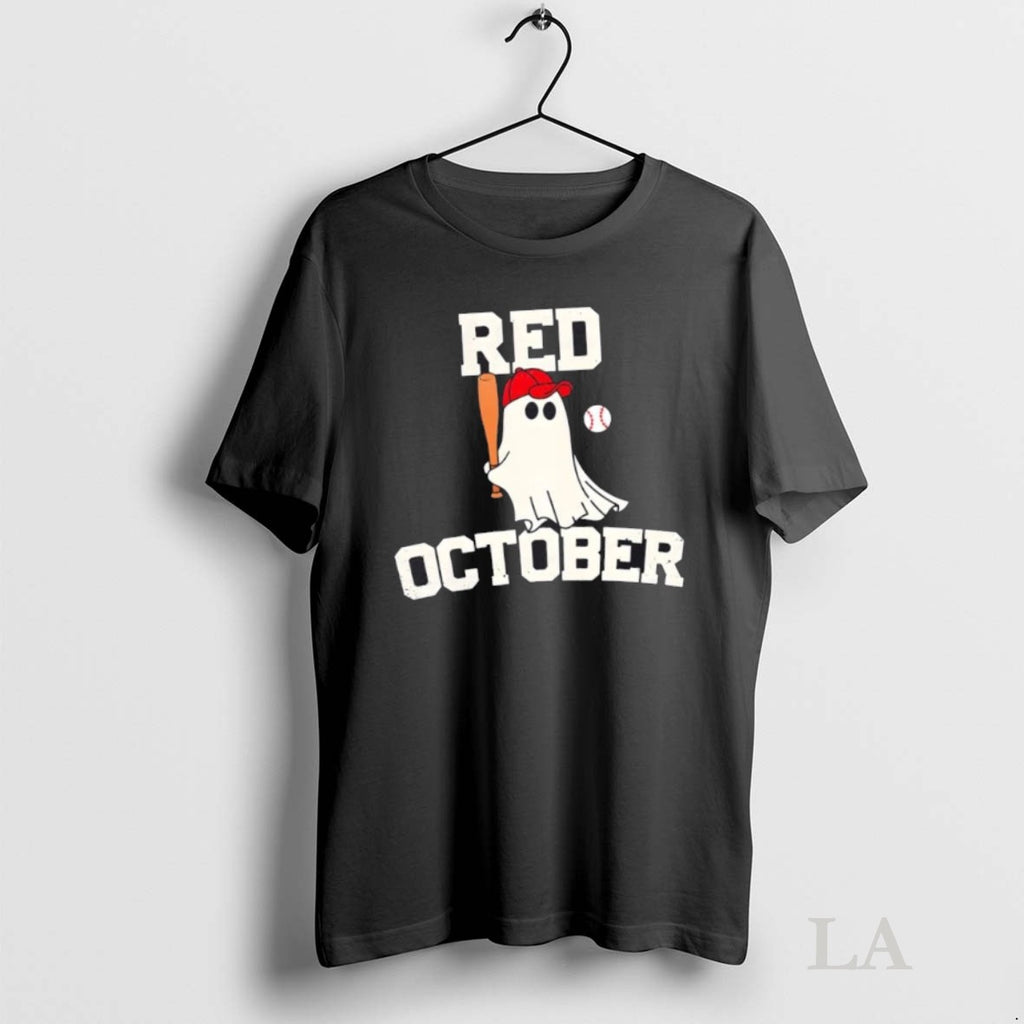 Original Philadelphia Phillies Red October Halloween Ghost Playing Baseball