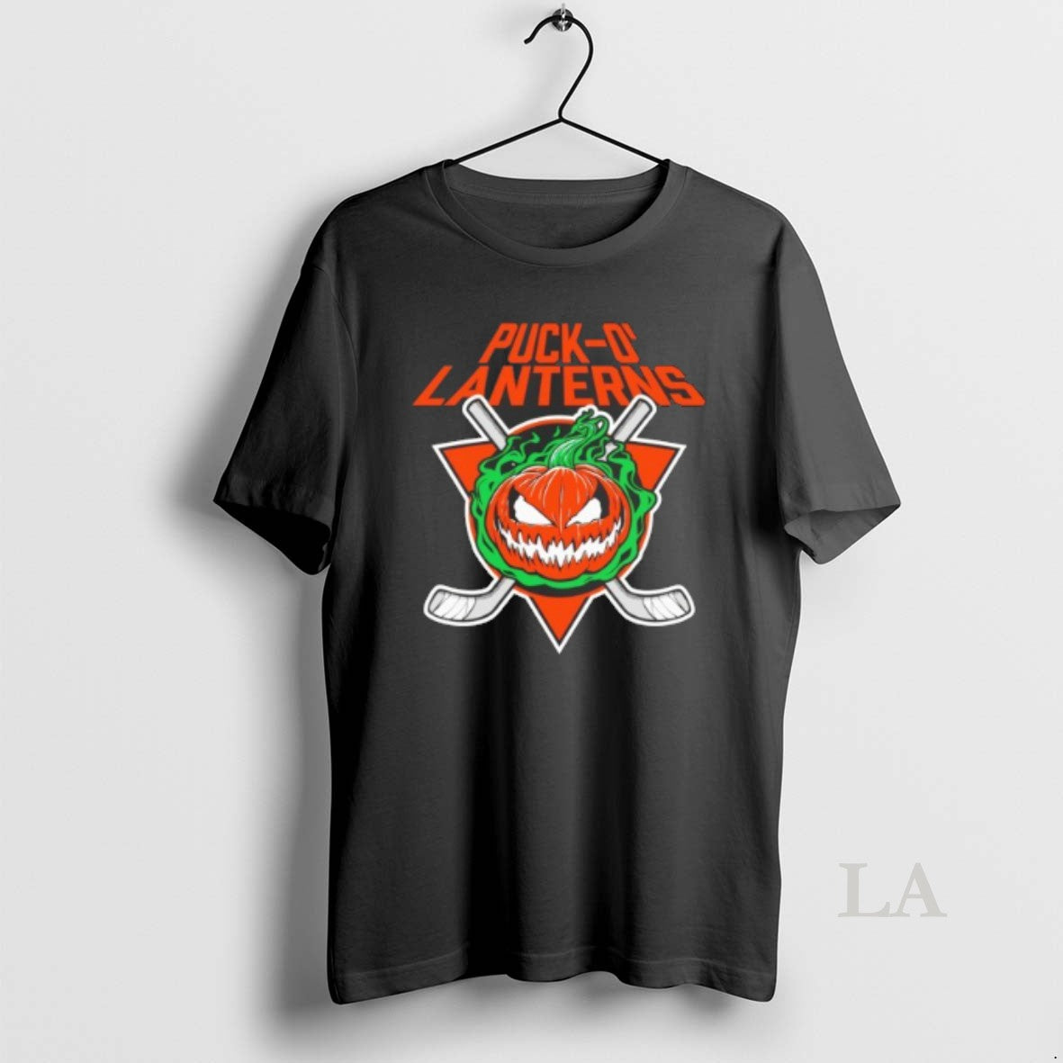 Original Puck O Lanterns Pumpkin Hockey Logo Unisex , , , Long Sleeve Tee