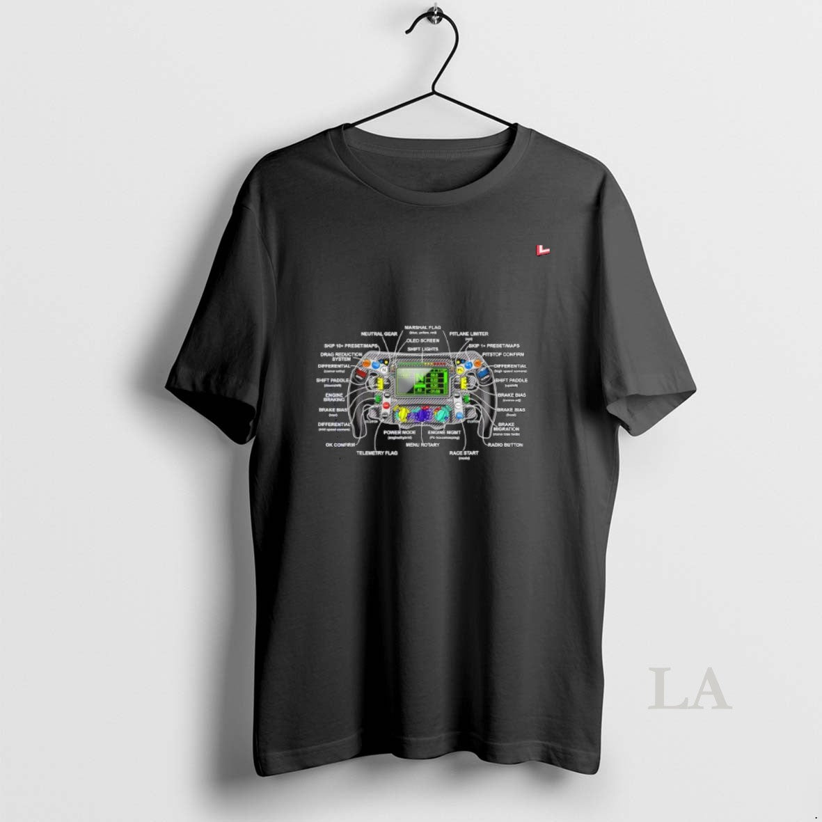 Original Race Car Steering Wheel Explained Unisex , , , Long Sleeve Tee