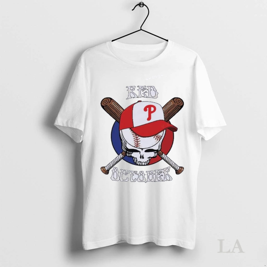 Original Red October Stealie Phillies Playoff Grateful Red