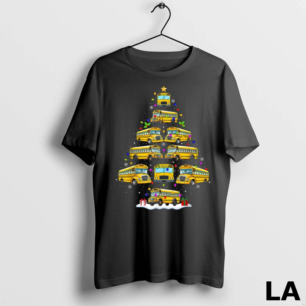 Original School Bus Christmas Tree Lights Bus Driver Xmas Pajamas