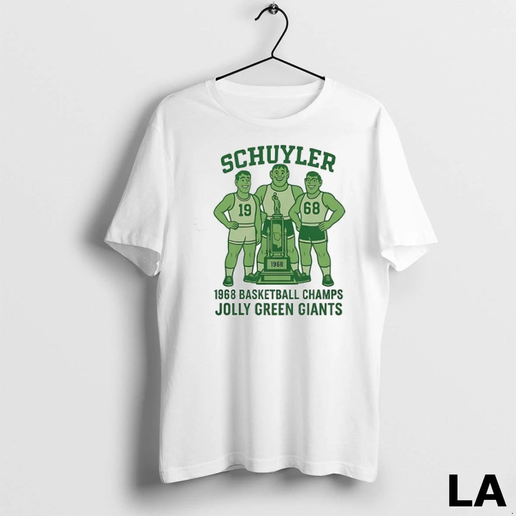 Original Schuyler Jolly Green Giants Basketball Champs 1968