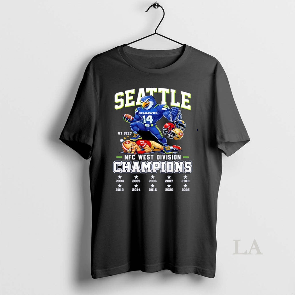 Original Seahawks 1 Seed Nfc West Division Champions 2025 Mascot