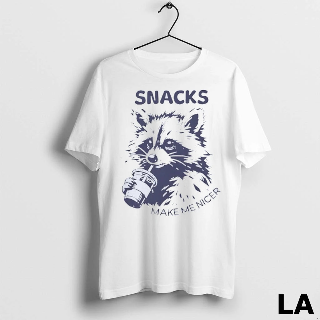 Original Snacks Make Me Nicer Raccoon