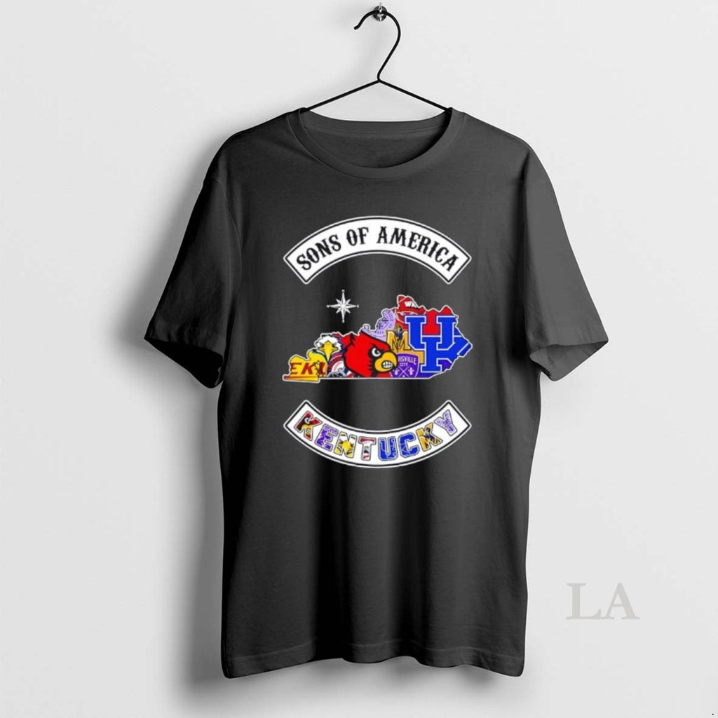 Original Son Of America Kentucky Map Sports Logos Combine