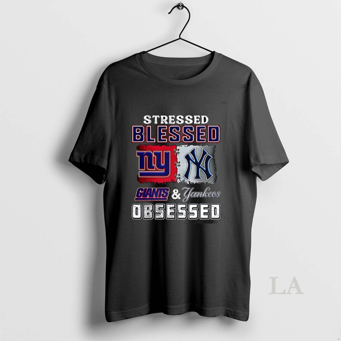 Original Stressed Blessed York Giants And New York Yankees Obsessed Fans Unisex , , , Long Sleeve Tee