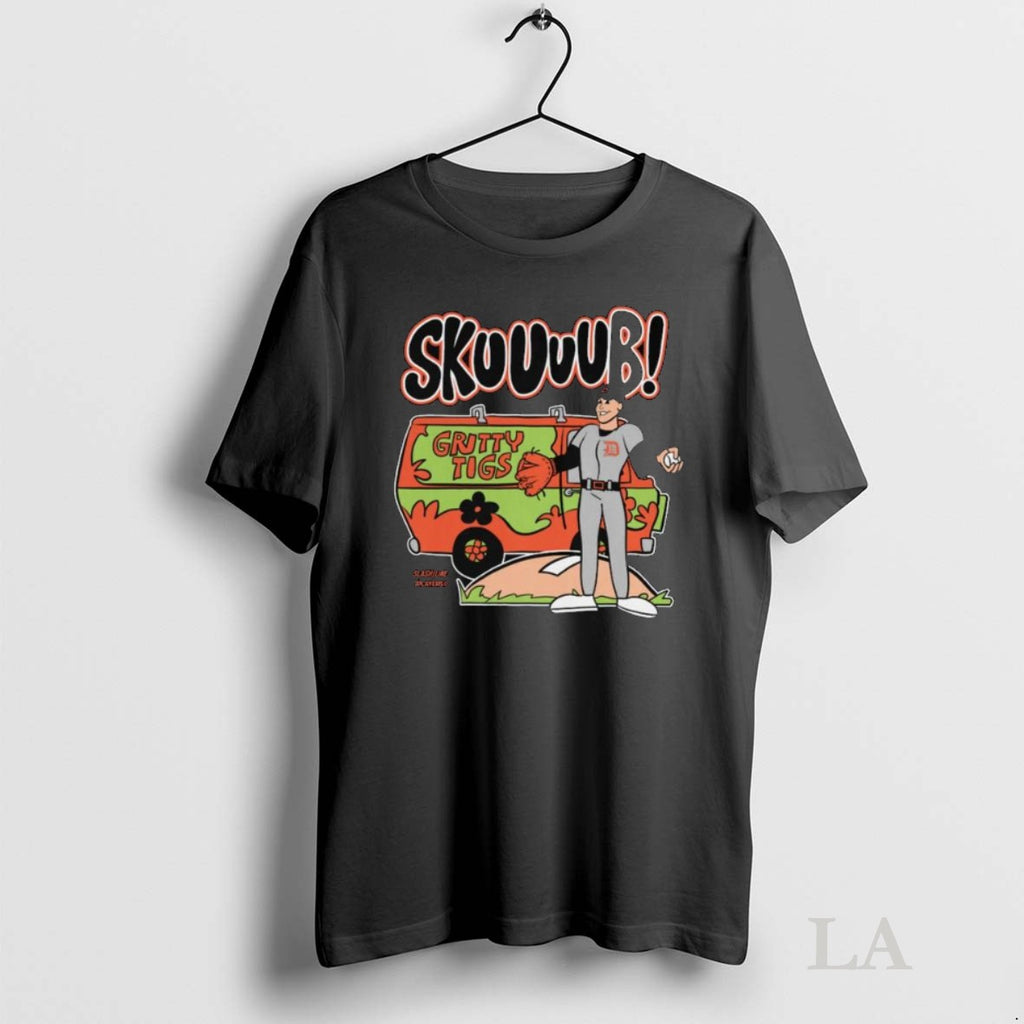 Original Tarik Skubal Detroit Tigers Skuuuub Gritty Tigs Cartoon Long Sleve
