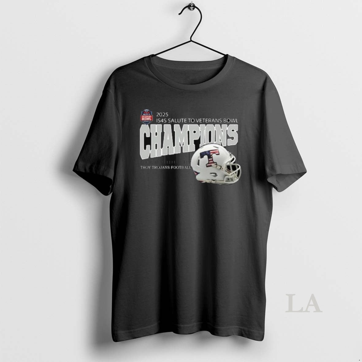 Original Troy Trojans Football Are 2025 Is4s Salute Veterans Bowl Champions Helmet Long Sleve T-Shirts