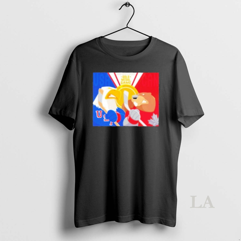 Original Usa Vs Canada 2026 Mens Hockey Gold Megal Game Mascot