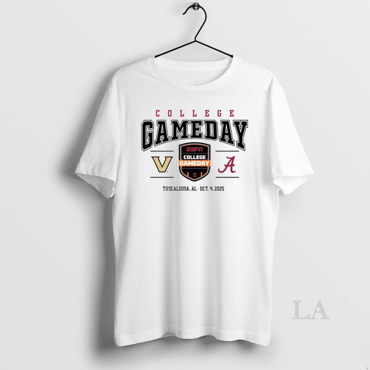 Original Alabama Vs Vanderbilt College Gameday Matchup October 4 2025 Unisex , , , Long Sleeve Tee