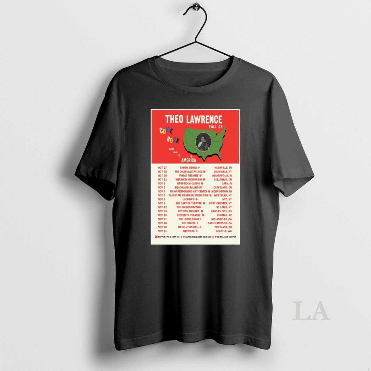 Original Theo Lawrence Fall Winter Tour 2025 Unisex , , , Long Sleeve Tee