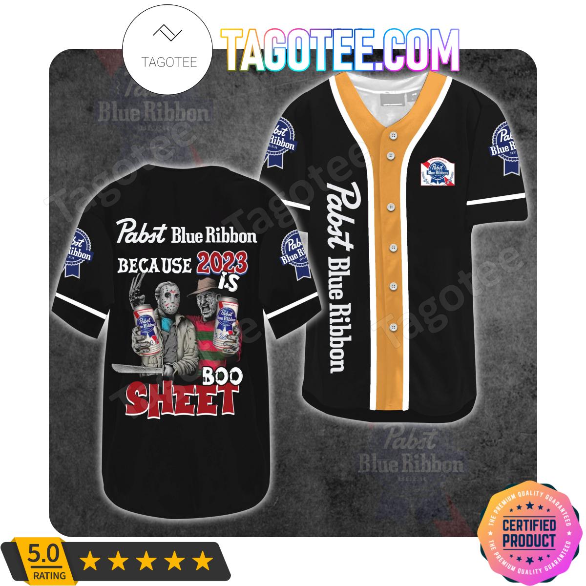 Pabst Blue Ribbon Freddy And Jason 2023 Boo Sheet Jerseys