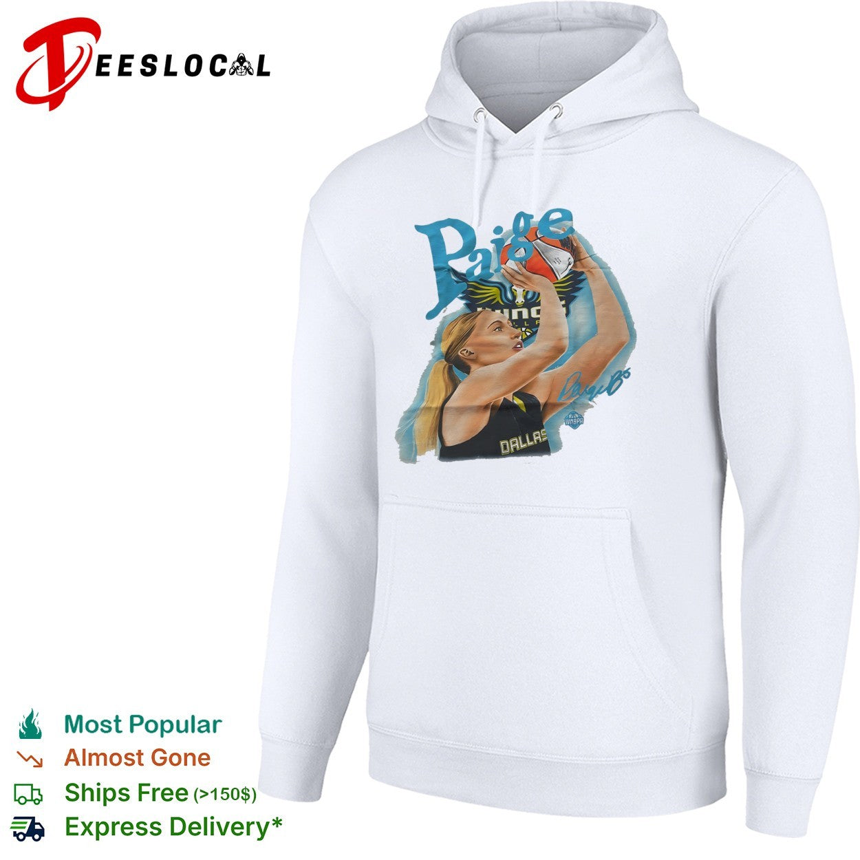 Paige Dallas Dallas Wings WNBPA Signature shirt