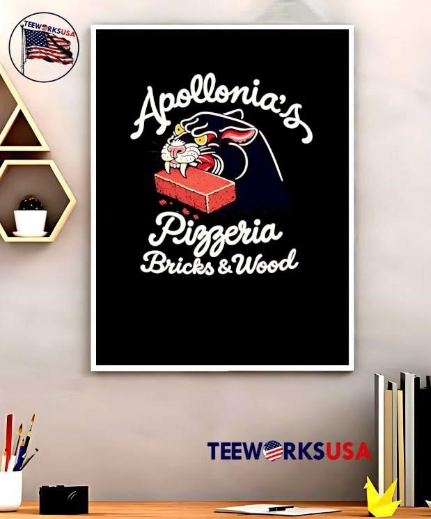 Panther Biting Brick Apollonia’s Pizzeria Bricks & Wood T-Shirt