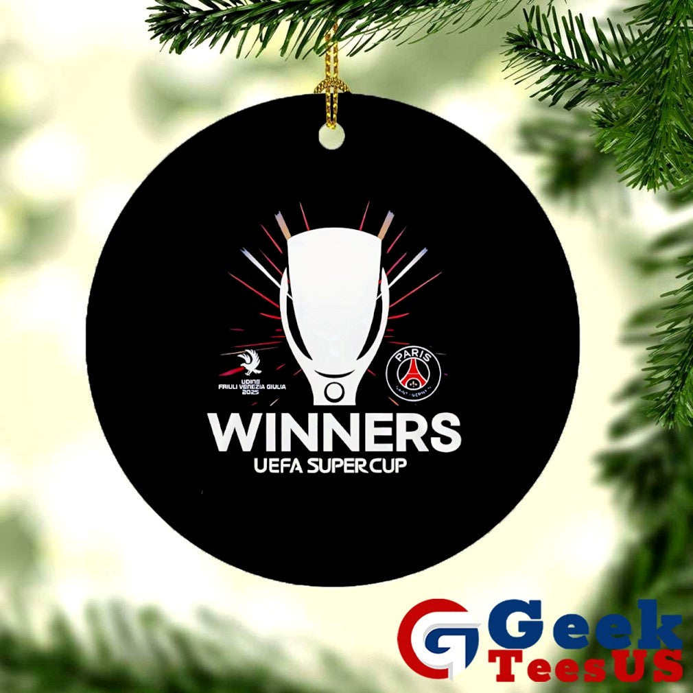 Paris Saint-Germain UEFA Super Cup Winners 2025 trophy shirt