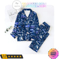 Penn State Nittany Lions Football Pattern Sleepwear Pajama Set