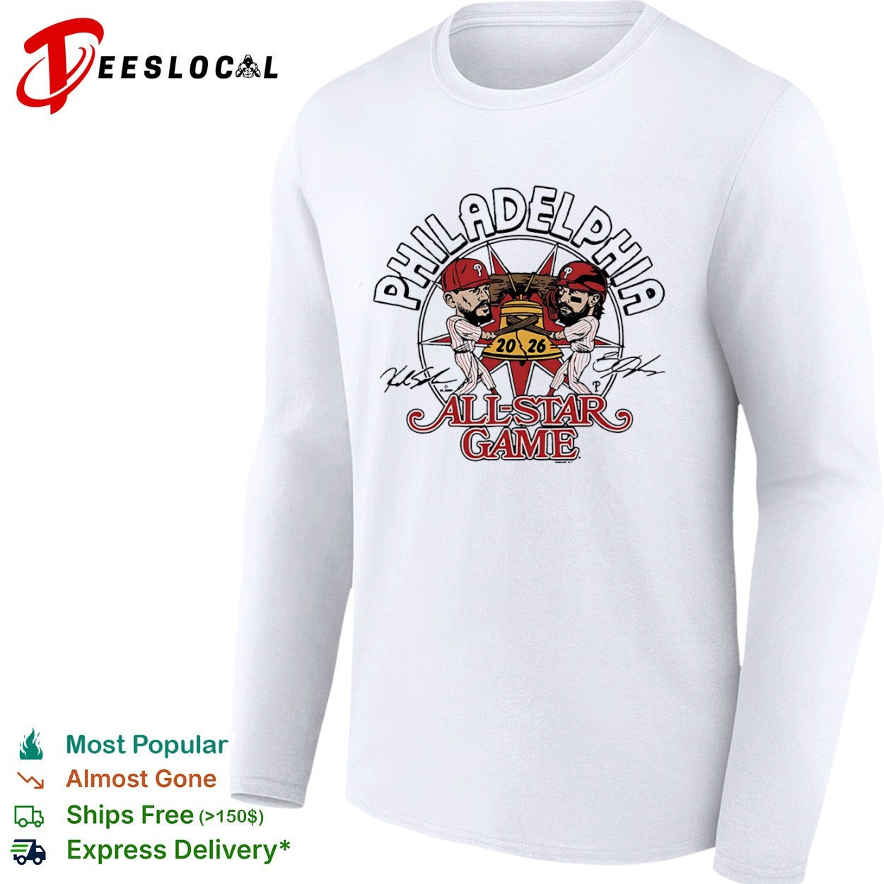 Philadelphia Phillies 2026 All-Star Game Baseball Players Signature shirt
