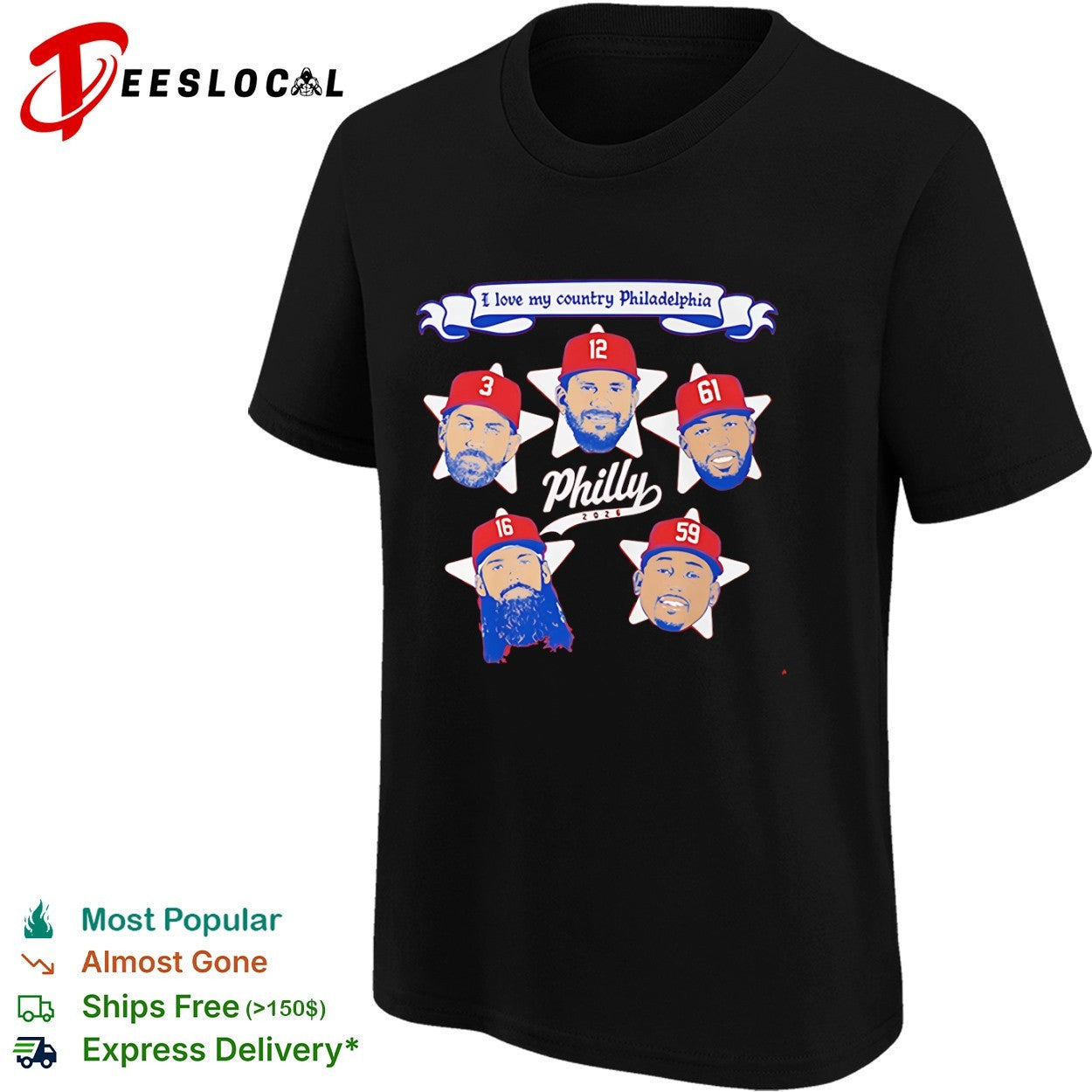 Philadelphia Phillies 2026 I Love My Country Philly shirt