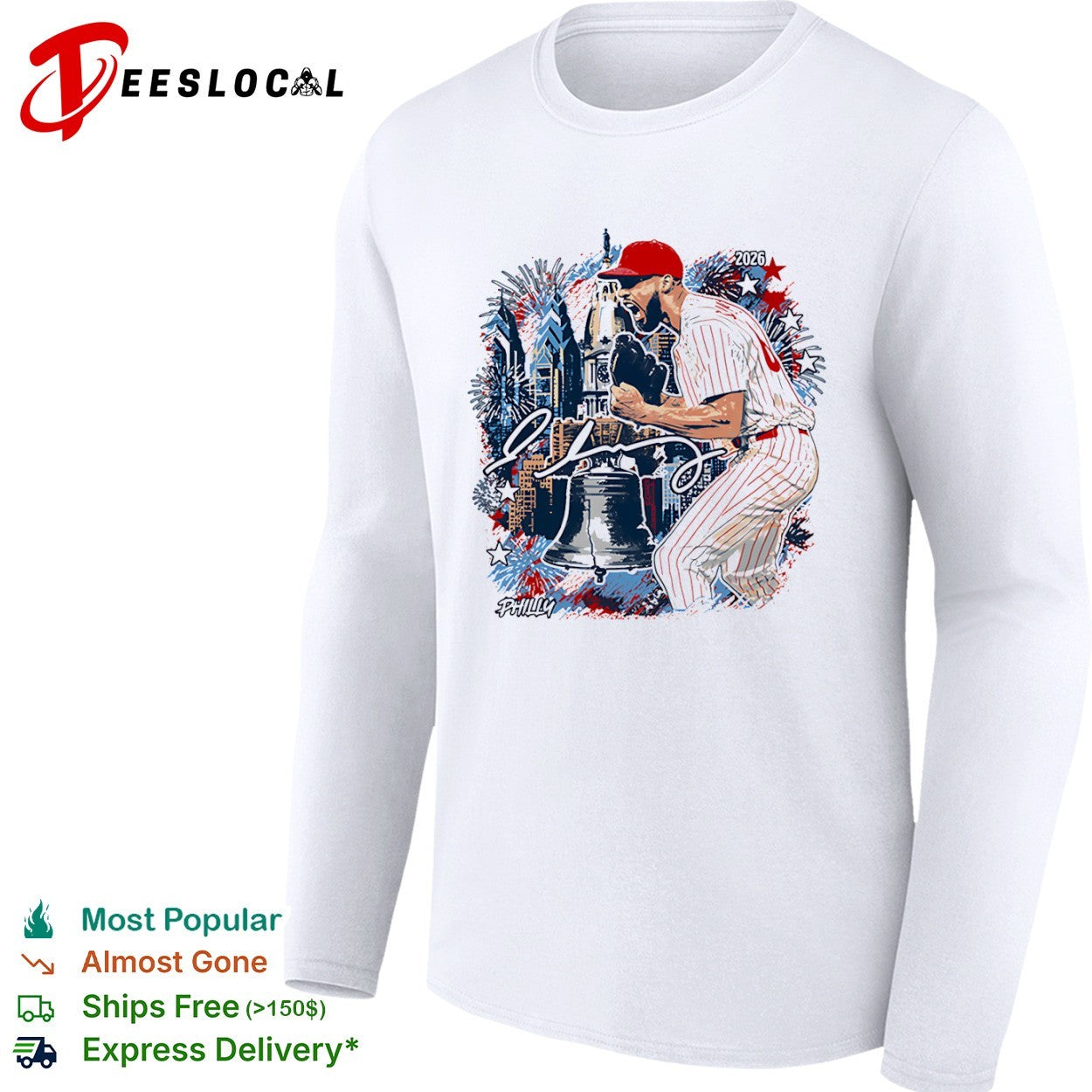 Philadelphia Phillies Baseball Player Signature 2026 shirt