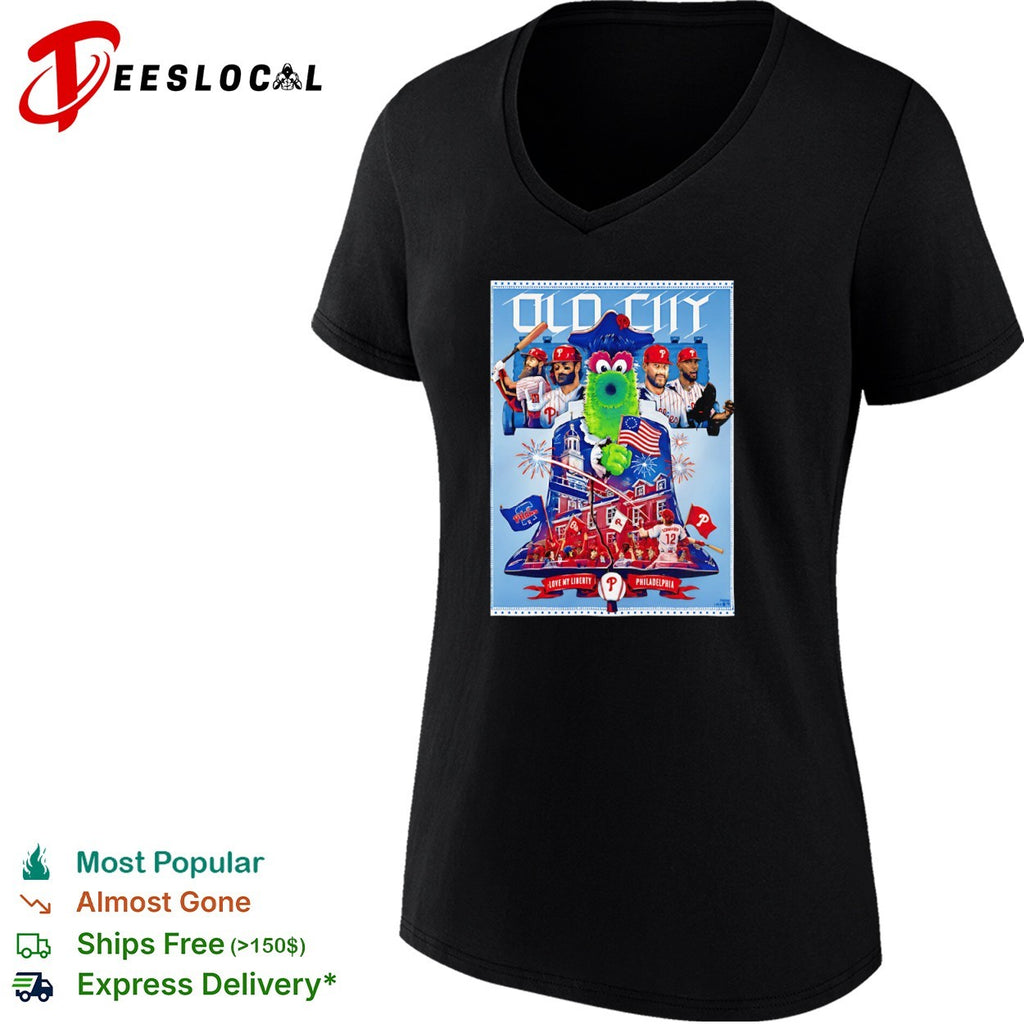 Phillie Phanatic and Kyle Schwarber Old City Philadelphia Phillies Poster shirt