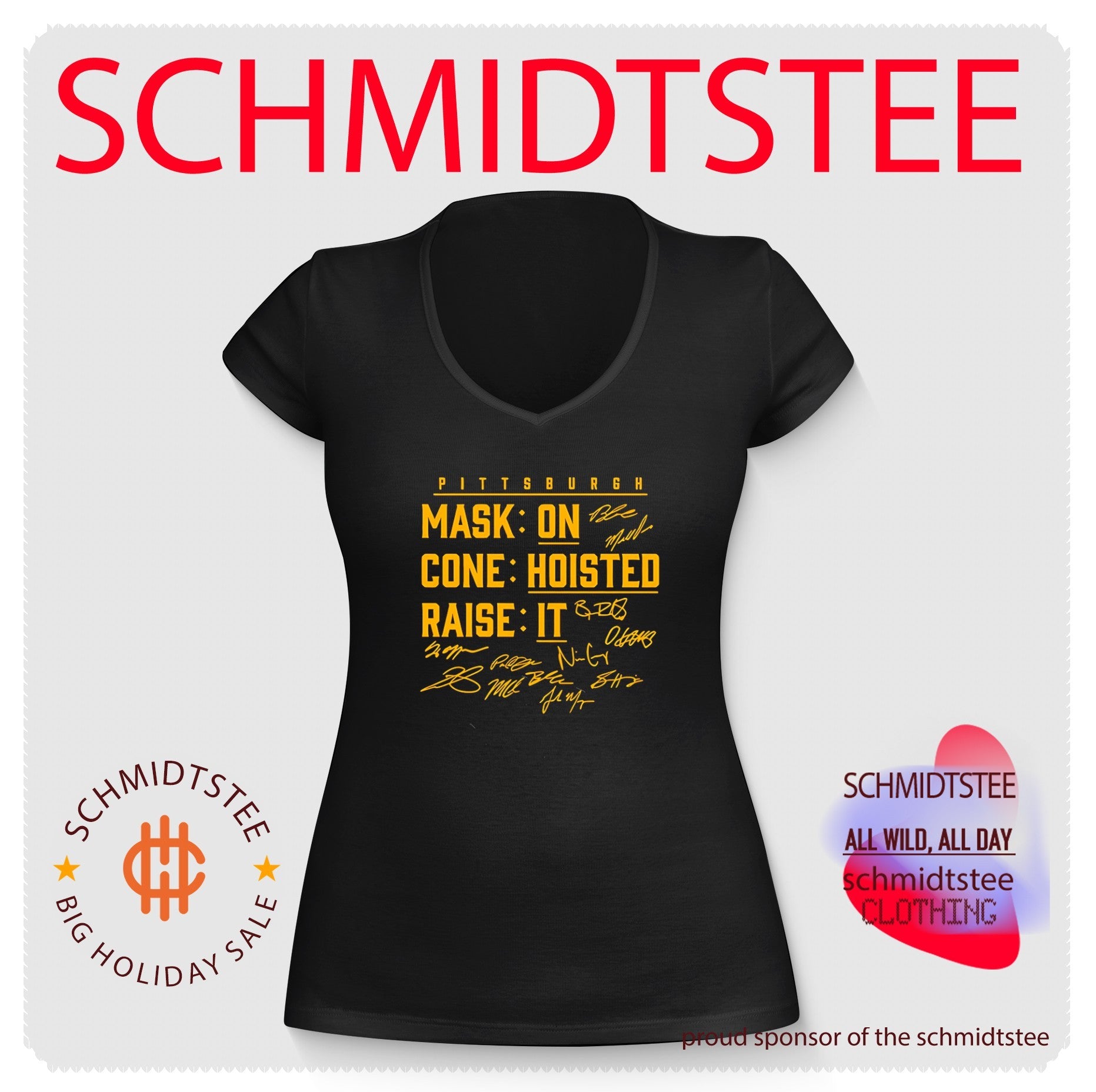 Pittsburgh Mask On Cone Hoisted Raise It Shirt