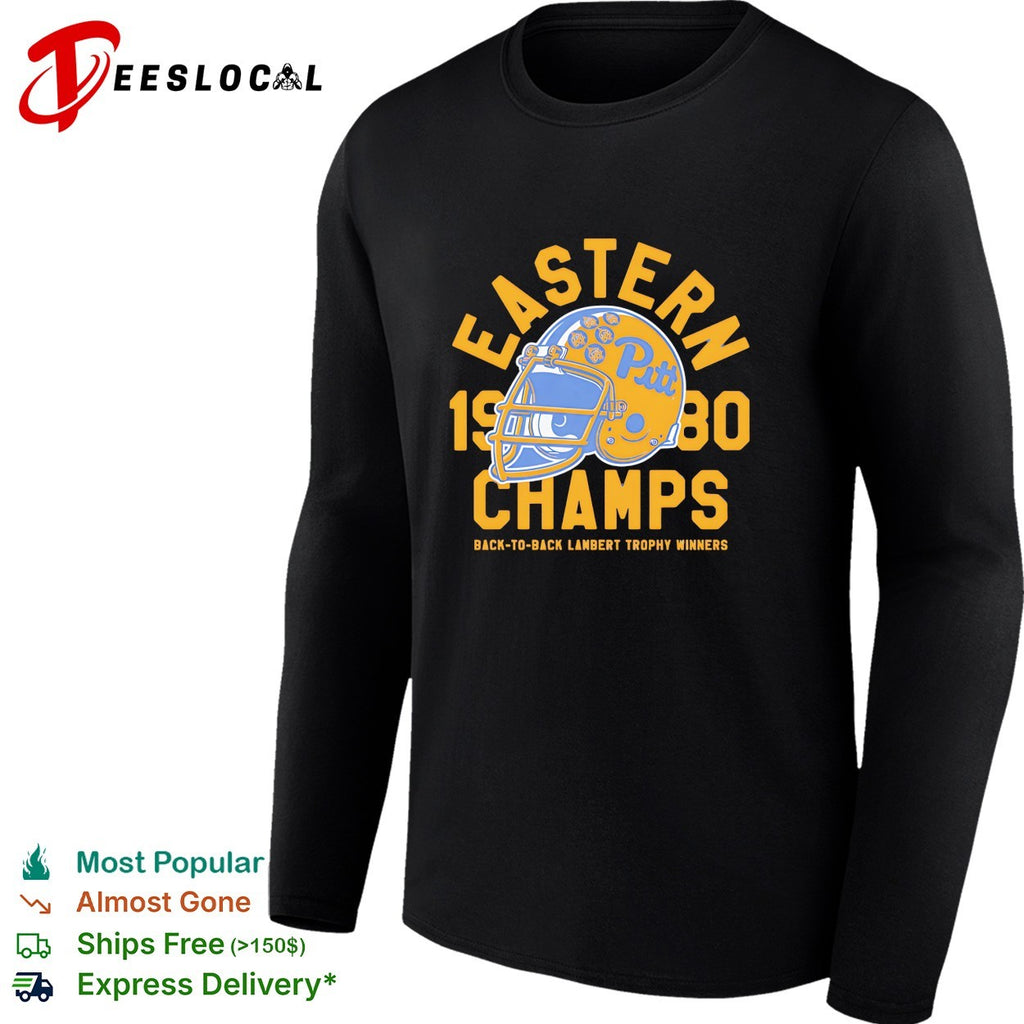 Pittsburgh Panthers Pitt eastern champs 1980 helmet Lambert Trophy shirt